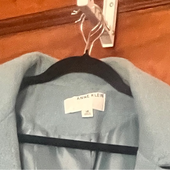Anne Klein Blue Cashmere Blend Coat Sz 16 - Picture 5 of 7